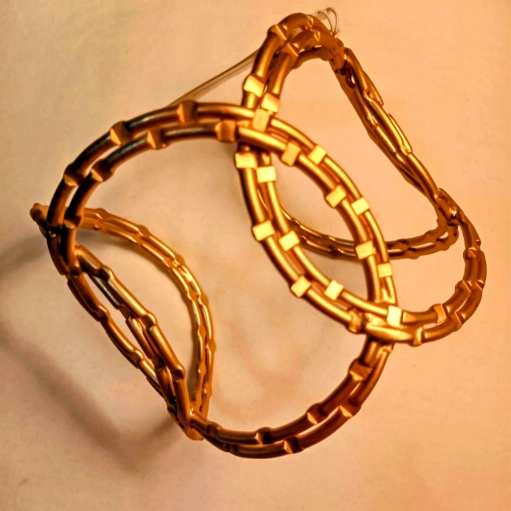 Gold tone cuff bracelet